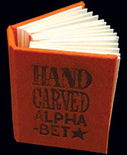 Hand-Carved Alpha-Bet miniature book